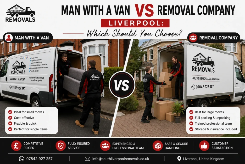 man with a van vs removal company Liverpool